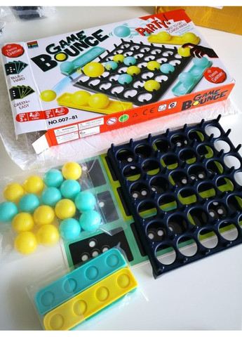 Настільна гра BOUNCE GAME для всієї родини та вечірок зі стрибаючим м'ячем, весела гра з м'ячем, гра-стрибун No Brand (362453331)