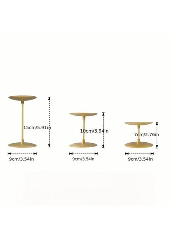 Набор металлических подсвечников 3 шт. • универсальные и стойкие. No Brand (369674930)