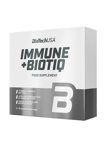 Комплекс вітамінів і мінералів Immune + Biotiq 18 + 18 caps Biotech (283295620)