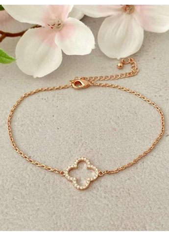 Позолочений Ланцюжок (Кольє) "Конюшина" 40см-45см + Браслет 17.5см-22.5см. Позолота No Brand (364502947)