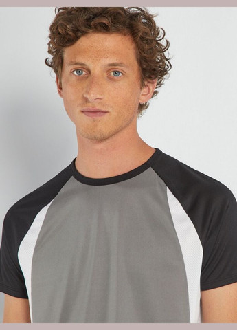 Комбинированная футболка sport,белый-черный-серый, Kiabi