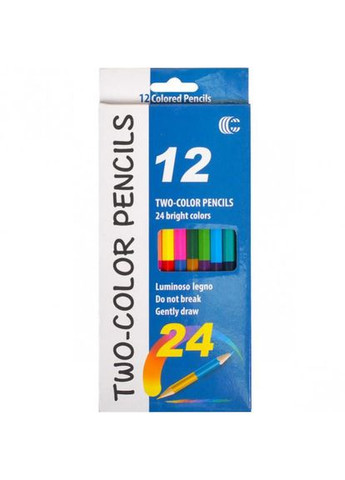 Детские двухсторонние карандаши для рисования "Two-color" CR765-12, 24 цвета Metr + (301086289)