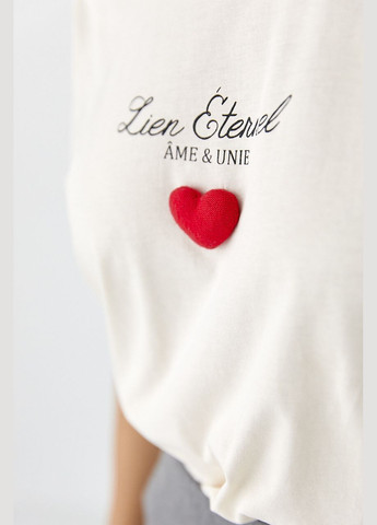 Футболка з об'ємним серцем Lurex - (335401024)