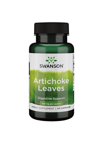 Листья артишока Artichoke Leaves 500 mg 60 caps Swanson (292577711)