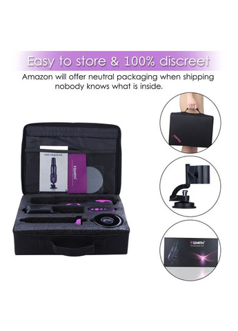 Высокомобильная смарт секс-машина Pro Travel APP с фаллоимитатором, присоска, пульт ДУ - CherryLove Hismith (332209670)