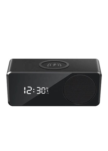 Портативная Bluetooth 5.0 колонка W26 4 в 1 с часами, будильником и беспроводной зарядкой QC3.0 PD2.0 TG (324234190)