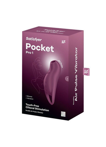 Вакуумный клиторальный стимулятор с вибрацией Pocket Pro 1 Purple Satisfyer (333332594)