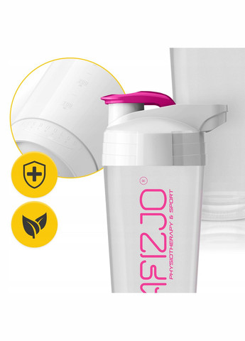 Шейкер спортивний Ultra 700 мл White/Pink (P-5905973407069) 4FIZJO (330487046)