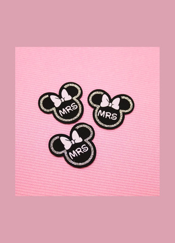 Нашивка из глитера "Mrs" mickey с бантом (3134) No Brand (335811459)