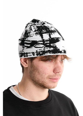 Шапка унисекс Noise белая-черная (лого черное) OGP (372736350)
