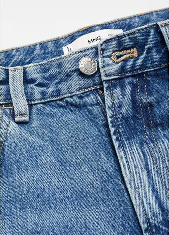 Джинси сині рівні прямі середня посадка Mango - (370339537)