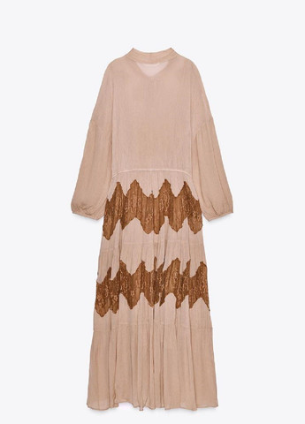 Персикова повсякденний сукня Zara однотонна