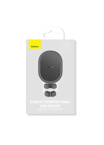 Автотримач для телефона з БЗП 15W (Air Outlet Version) (SUWX030001) Baseus Stable Gravitational Wireless Charging Car Mount Pro (372676879)