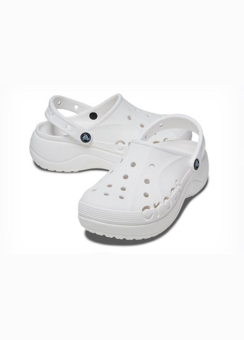 Белые женские кроксы baya platform clog m9w11--27.5 см white 208186 Crocs