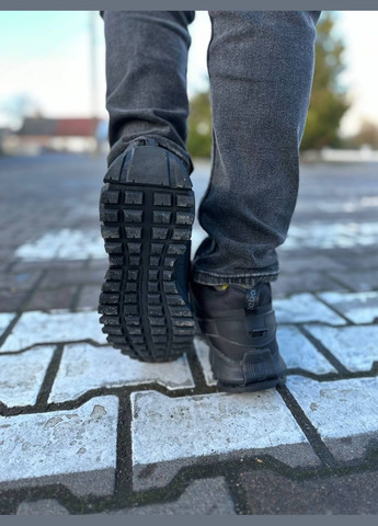 Черные зимние кроссовки зимние мужские reebok zig kinetica 2,5 edge winter black fur | рибук зиг кинетика 2,5 эдж черные с мехом No Brand