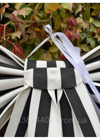 Великий чорно бант у смужку з фоамірану — декоративний бант для фотосесії та оформлення No Brand (365267939)