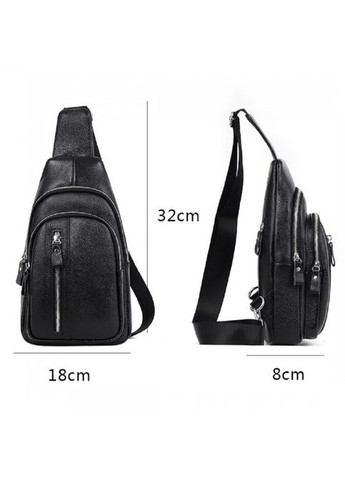 Кожаный мужской слинг на плечо с отделением открытого типа и двумя основными отделениями Tiding Bag (298570563)