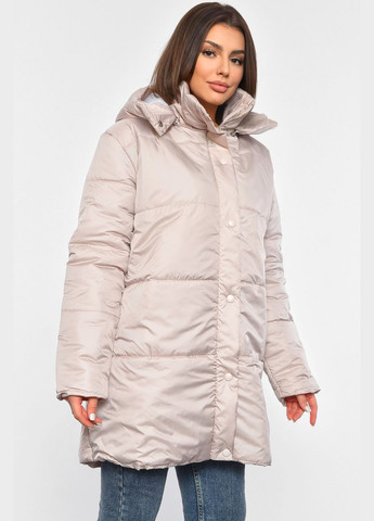 Светло-бежевая демисезонная куртка женская демисезонная светло-бежевого цвета Let's Shop