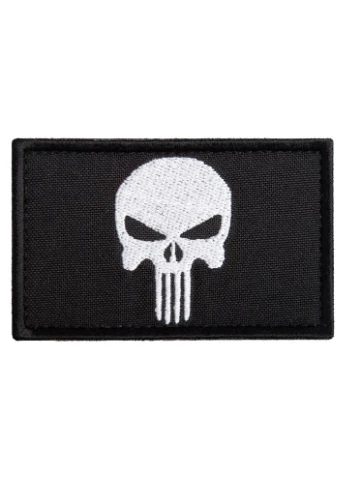 Набор шевронов 2 шт с липучкой PUNISHER Череп Карателя 5х8 см вышитый патч нашивка Карателя IDEIA (386250651)