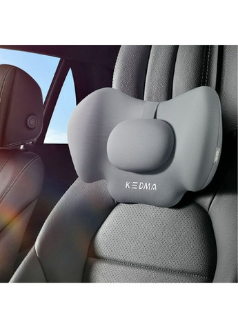 Подушка анатомічна для шиї на автокрісло сидіння в машину автомобіль із фіксацією за підголівник (477430-Prob) Сіра Unbranded (297128762)