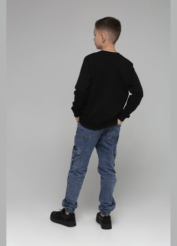 Safari світшот однотонний дитячий 60190 140 см (2000989505471d) shop (2000989505471) однотонний чорний повсякденний