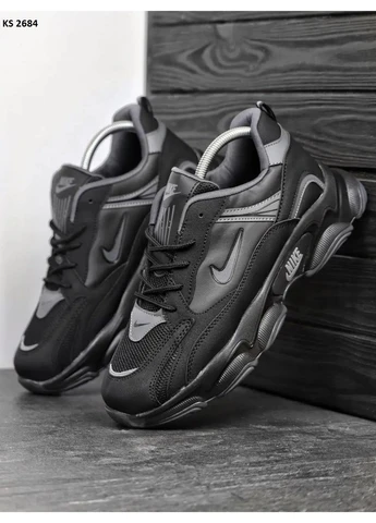 Чорні літні кросівки nike air total black найк аір макс тн плюс No Brand