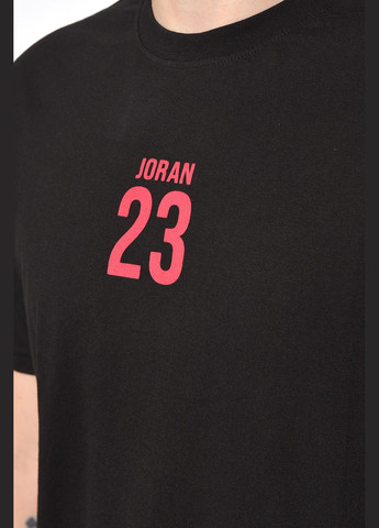 Чорна футболка чоловіча напівбатальна чорного кольору Let's Shop