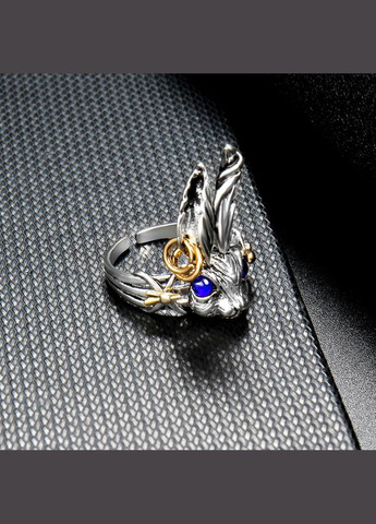 Женское кольцо Заяц Кролик с синими глазами на ушах серьга и с морковками ручная работа размер регулируемый Fashion Jewelry (285110872)