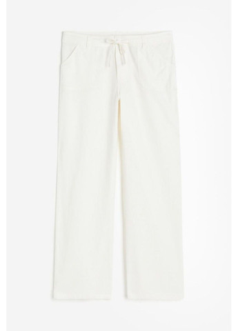 Жіночі штани з лляної суміші Н&М (56821) XS Білі H&M (286733083)