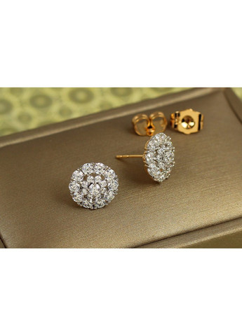 Серьги гвоздики Омега с родием 11 мм золотистые Xuping Jewelry (368895965)