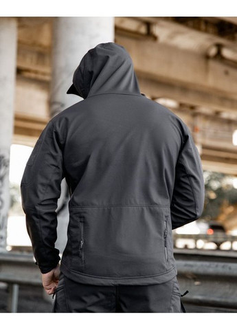 Тактична чоловіча демісезонна куртка темно сіра No Brand (362419382)