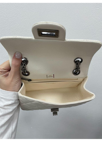 Сумка жіноча 1.55 Reissue Double Flap Leather Bag White Black No Brand (355342706)