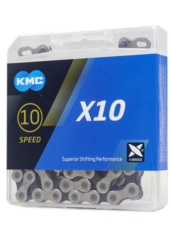 Велосипедна ланцюг X10 з замком, 10 швидкостей, 114 ланок KMC (302491542)