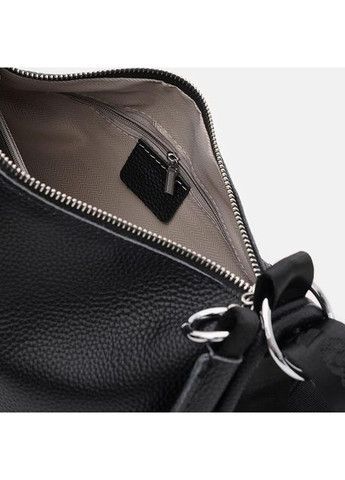 Сумка на плече крос-боді для телефону жіноча з натуральної шкіри маленька Чорний 37274 Keizer (353690060)