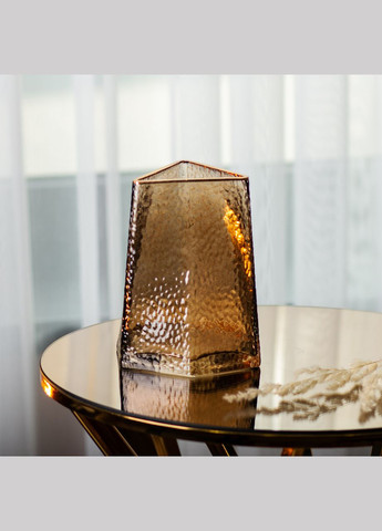 Ваза для квітів Goldland скляна 15.5 см, золото Yiwu (322245715)