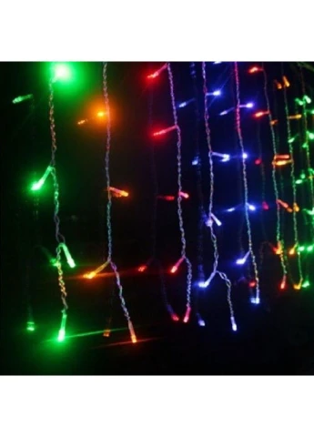 Гирлянда штора Водопад 720 led 3х3м (прозрачный провод, 15 нитей) Мультицвет No Brand (331639434)