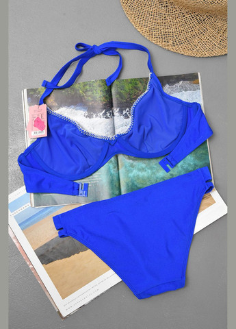 Синій літній купальник жіночий синього кольору чашка f бікіні Let's Shop