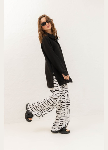 Черная кэжуал рубашка однотонная ST-Seventeen