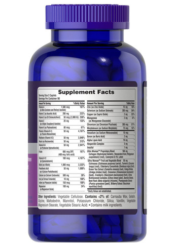 Мультивитамины для женщин Puritan's Pride Ultra Woman™ Daily Multi Time Release 180 capl Puritans Pride (293275248)