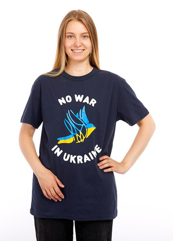 Синя літня футболка з патріотичним малюнком унісекс 101536 Power
