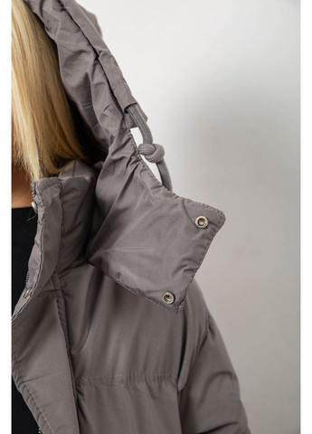 Сіра зимня куртка жіноча зимова коротка Ager 244R983