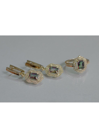 Срібний набір з золотими пластинами Silver Style (367112668)