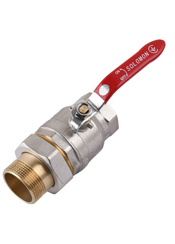 Кран шаровой прямой с американкой 1 1/2″ УСИЛЕН 1042 Solomon (336384474)