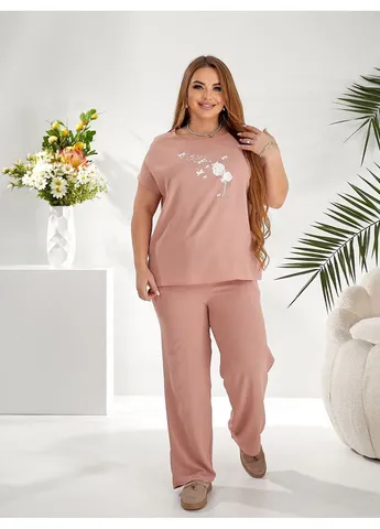 Женский костюм из крепа NA523 синего цвета 00647 No Brand (399866993)