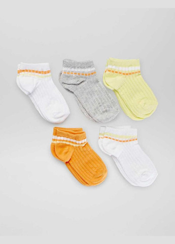 Помаранчеві шкарпетки,помаранчевий-білий, Kiabi (337471746)