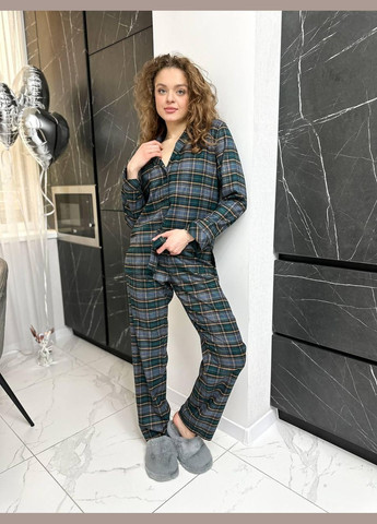 Зеленая всесезон женская пижама L&L