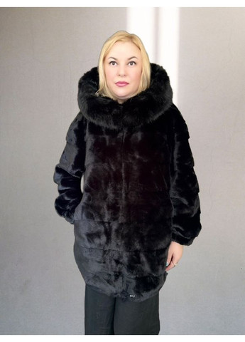 Женская шубка из эко меха с капюшоном и съемной опушкой Value Plus (358655681)