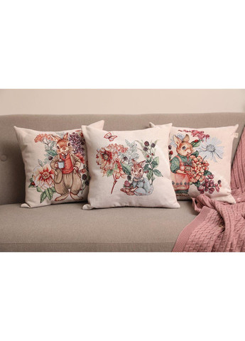 Декоративная наволочка Зайчатко 45х45 см для оформления интерьера стильная наволочка ProDobro (369365376)