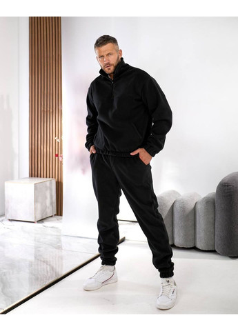 Чорний демісезонний чоловічий спортивний костюм брючний No Brand