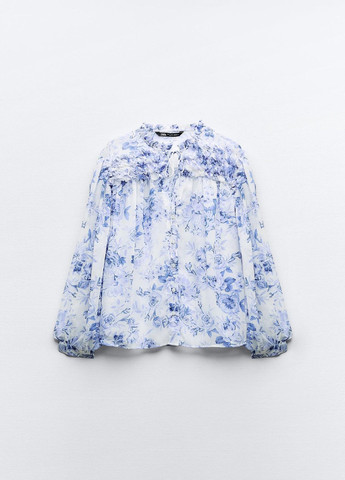 Синяя летняя блуза Zara